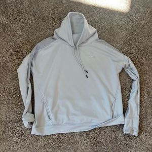 Grey turtleneck fleece sweatshirt